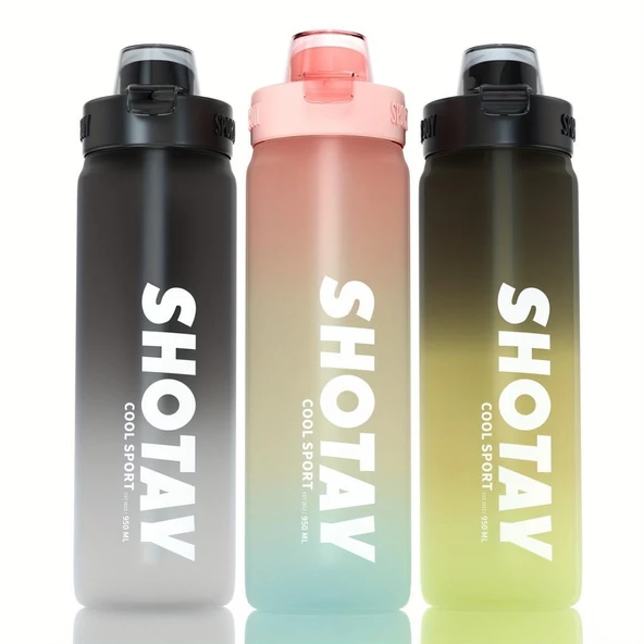 Shotay Su Matarası Policarbon Gri 950Ml - Resim 8