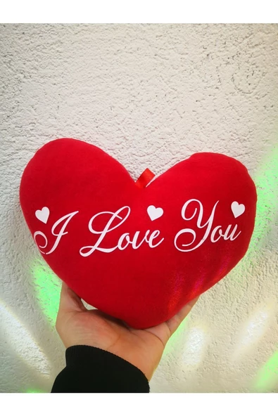 sendealgelsin  I Love You Baskılı Kalp Peluş