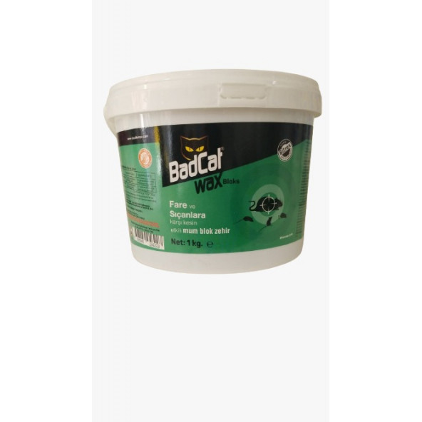 Badcat Wax 1 Kg Fare Zehiri Sıçan Zehiri Fare ve Sıçanlarda Kesin Etkili Fare İlacı Sıçan İlacı