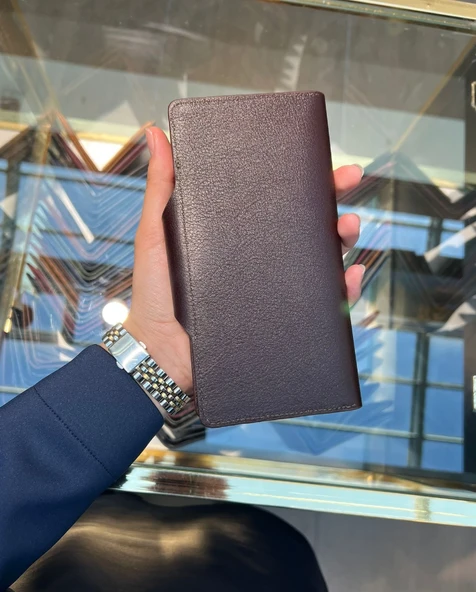 Grande Hakiki Deri Unısex Cüzdan Kahve 2644 - Resim 3