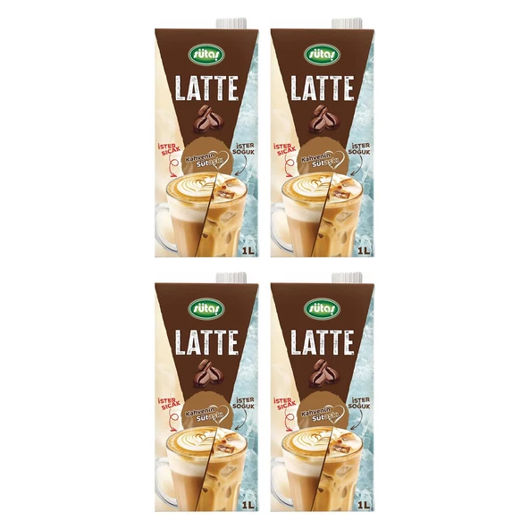 Sütaş Latte 1 lt x 4 Adet