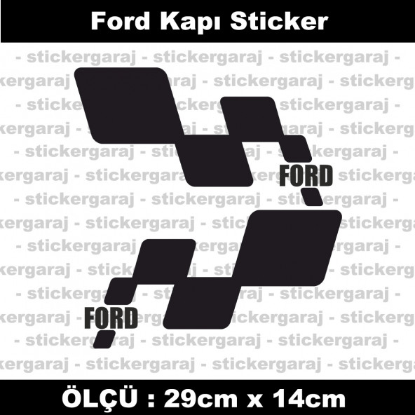 sticker yan kapı şerit tuning model set etiket 2li siyah