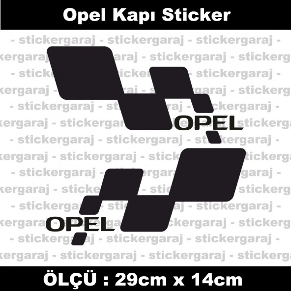 Opel sticker yan kapı şerit tuning model set etiket 2li siyah