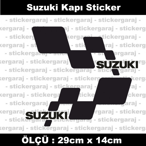 Suzuki sticker yan kapı şerit tuning model set etiket 2li siyah