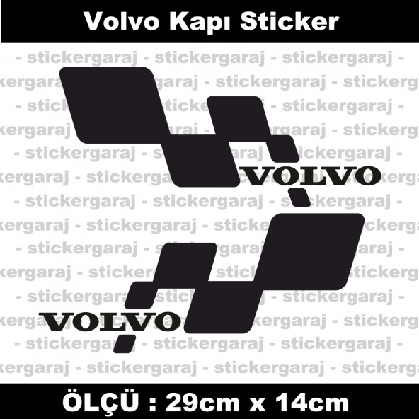 Volvo sticker yan kapı şerit tuning model set etiket 2li siyah