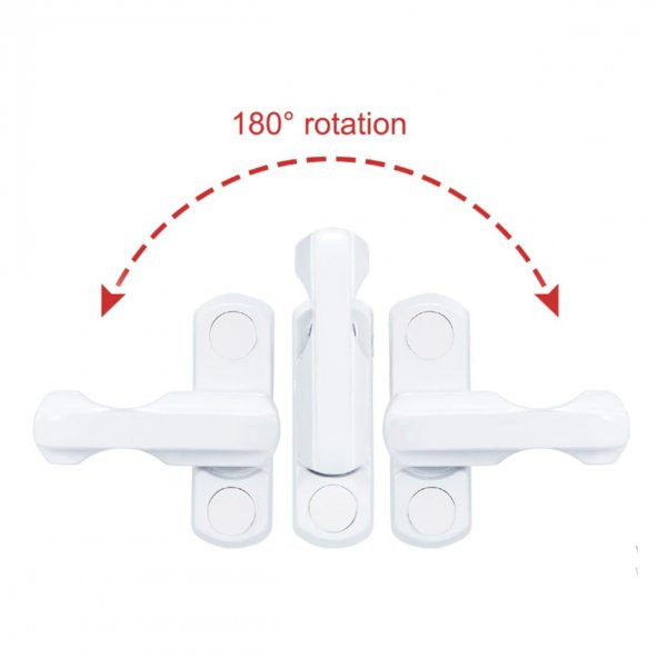 River World PVC Pimapen Pencere Cam Balkon Kapısı Güvenli Emniyet Kilidi - 7