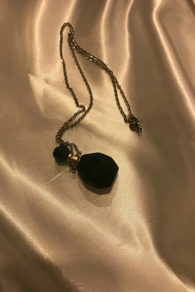 Yeşim Kolye Doğal Taş İksir Parfüm Şişe Kolye Yeşim - 4