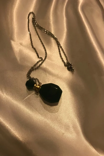 Yeşim Kolye Doğal Taş İksir Parfüm Şişe Kolye Yeşim - 3