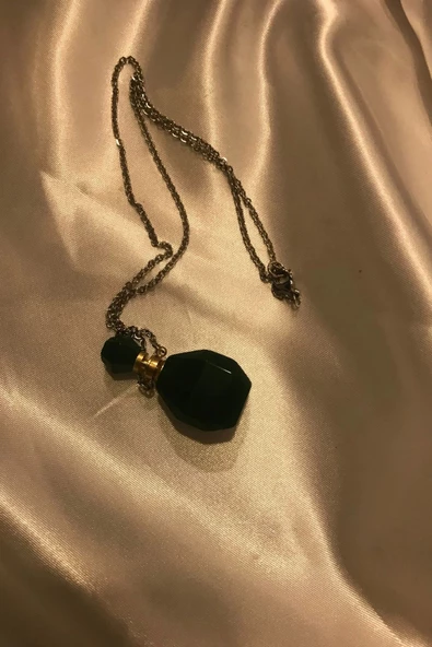 Yeşim Kolye Doğal Taş İksir Parfüm Şişe Kolye Yeşim - 5