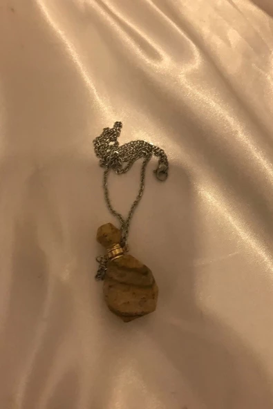 Jasper Kolye Doğal Taş İksir Parfüm Şişe Kolye Jasper Yaşam Gücü - 3