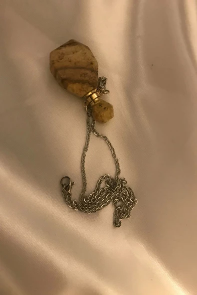 Jasper Kolye Doğal Taş İksir Parfüm Şişe Kolye Jasper Yaşam Gücü - 2