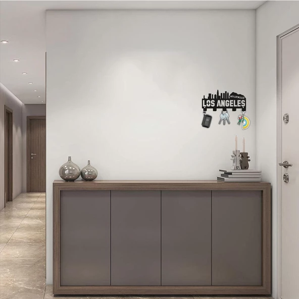 LOS ANGELES METAL ANAHTARLIK SİYAH - 3