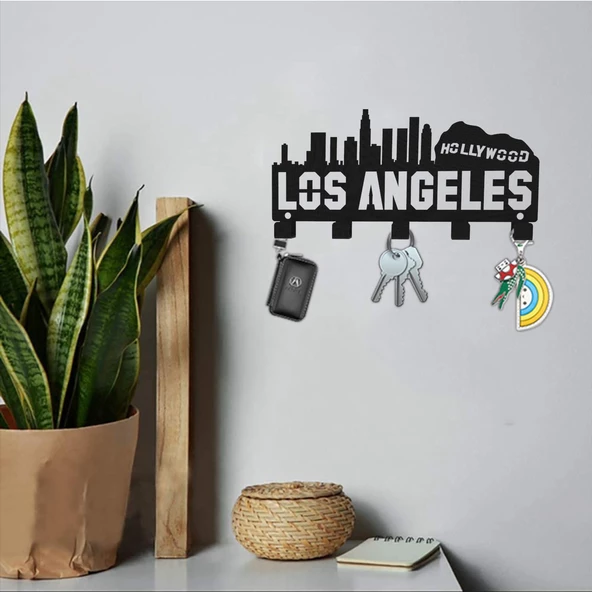 LOS ANGELES METAL ANAHTARLIK SİYAH - 4