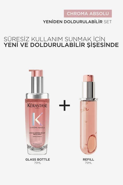Kerastase Chroma Absolu L'huile Chroma Eclat Boyalı Saçlar Için Yedek Şişe Bakım Yağı 75 ml - 4