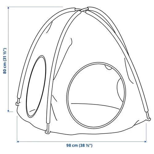 SUMUHOME DVARGMAS OYUN ÇADIRI YEŞİL 98x80 CM - 9