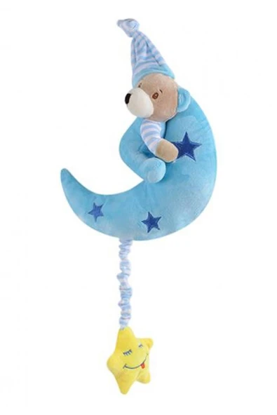 Ay Temalı Müzikli Ayıcık 20cm. ile Bebek Odasına Sihir Katın - 3