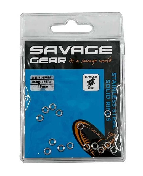 Savage Gear Solid Rings SS 15 Pcs  L 350LB 160KG