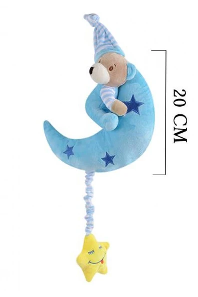 Ay Temalı Müzikli Ayıcık 20cm. ile Bebek Odasına Sihir Katın - 4