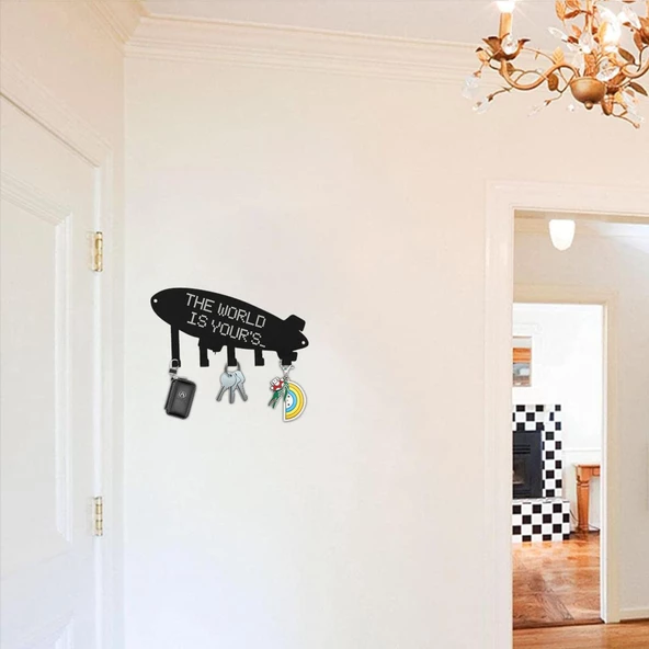 THE WORLD IS YOUR'S METAL ANAHTARLIK SİYAH - 2