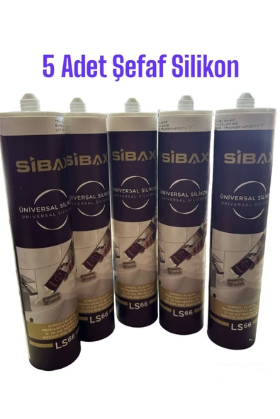 Sibax Şefaf Silikon 280Gr 5 Adet