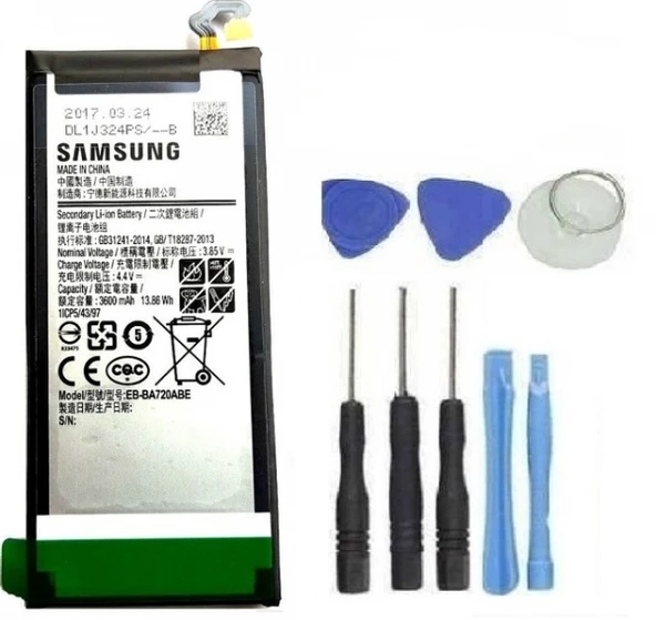 SAMSUNG A7 A720 PİL - BATARYA EB-BA720ABE VE TAMİR SETİ - 1