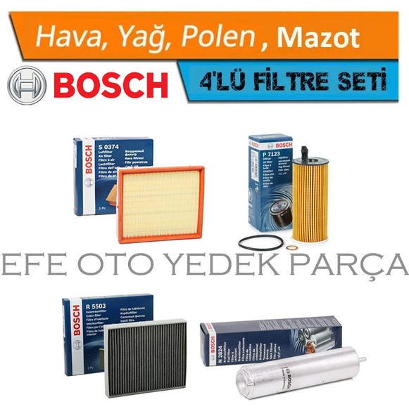 Bmw F30 3.20d Bosch Filtre Bakım Seti 2011-2015