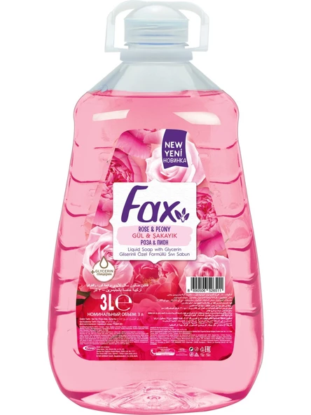 Fax Gül & Şakayık Sıvı Sabun 3 Litre