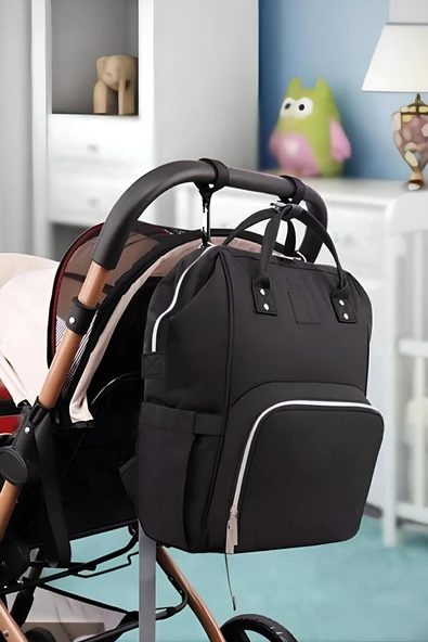 TOİS Basic Premium  Anne Bebek Siyah Bakım Sırt Çantası - 2