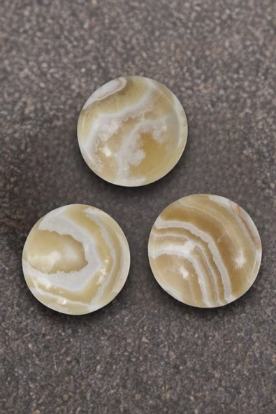 Doğal Sarı Oniks Taşından Kase 32-ONK - 2