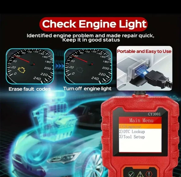 CRP3001 OBDII Araç Arıza Tespit Cihazı - 3