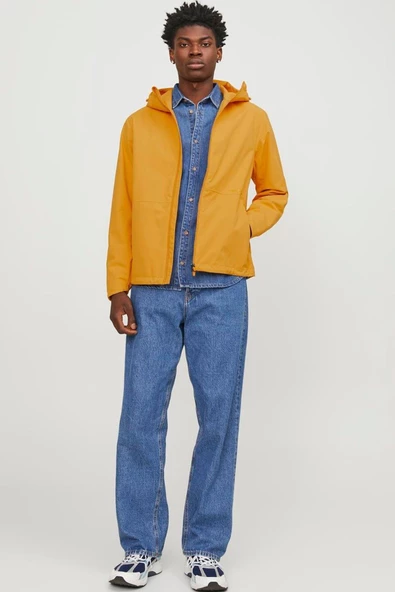 Jack Jones Erkek Altın Sarısı Rüzgar Geçirmez Shacket - Hafif ve Nefes Alabilir Tasarım 12252920 - 4