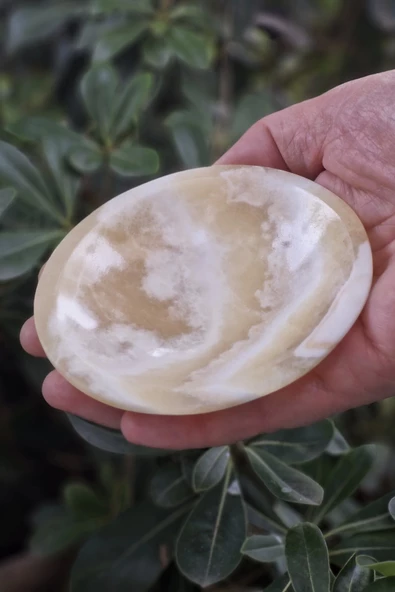 Doğal Sarı Oniks Taşından Kase 32-ONK - 3