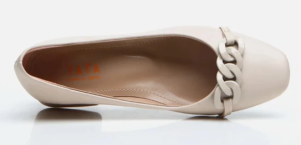 Yaya by Hotiç Bej Kadın Stiletto Klasik Günlük Ayakkabı - 5