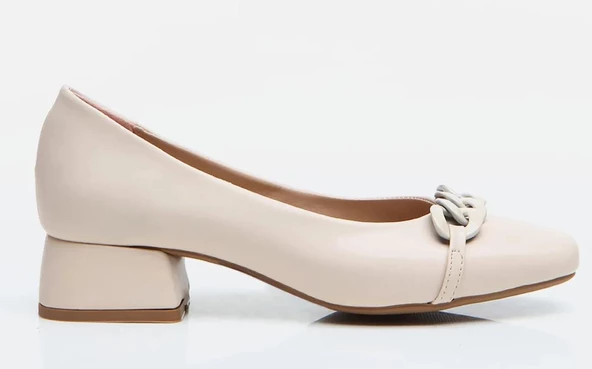 Yaya by Hotiç Bej Kadın Stiletto Klasik Günlük Ayakkabı - 2