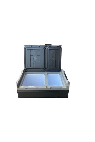 DEMMON 50 LT ARAÇ İÇİ OTO BUZDOLABI 12/24 VOLT YENİ MODEL ÇİFT KAPAK - 2