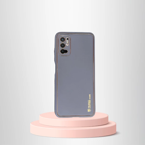 XİAOMİ REDMİ NOTE 10 5G TLP KAMERA KORUYUCULU LEATHER CASE  FÜME