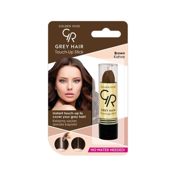 Golden Rose Grey Hair Touch-Up Stick No:05 Brown - Saç Beyazlarını Kapatan Stick - 8691190067588