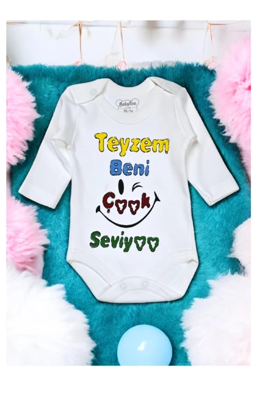 Baskılı Bebek Zıbın Body (Teyzem Beni Çok Seviyor)