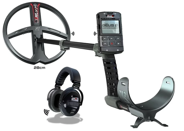 XP DEUS 2 Metal Dedektör - Ana Kontrol Ünitesi WSA2XL Kablosuz Kulaklık 28cm FMF Başlık ile