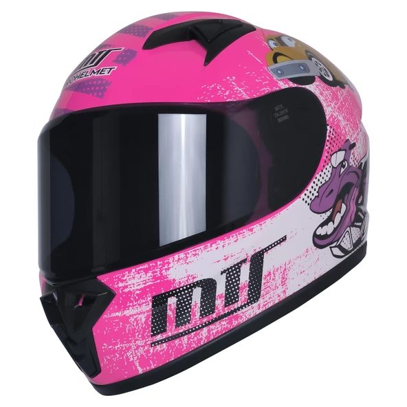 MTS 201 PEMBE ÇOCUK KASKI KAPALI MODEL - 2
