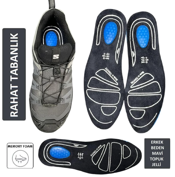 Air Comfort Topuk Dikeni Jel Takviyeli Memory Ortopedik SÜET Kumaş Taban 1 Çift - 8