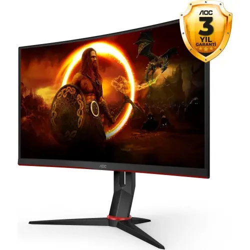 AOC 27" CQ27G2SE/BK 1 ms 165 Hz 2K QHD VA Curved Oyuncu Monitörü(Ölü Pixel) - 2