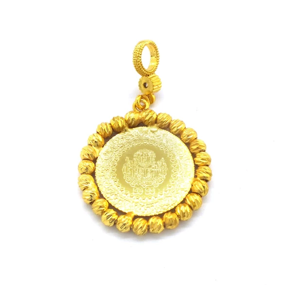 BZ Altın Kaplama Dorikalı Yarım Altınlı Kadın Kolye Ucu TGR-581 - 3