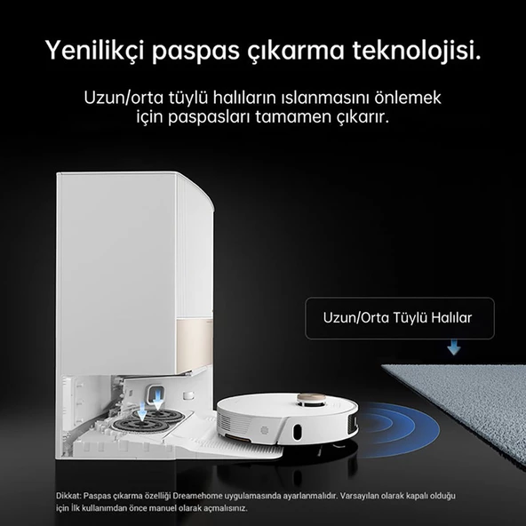 Dreame L20 Ultra Su ve Çöp İstasyonlu Akıllı Robot Süpürge Beyaz - 3