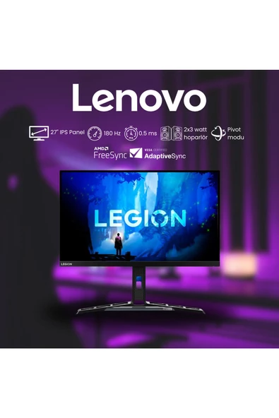 LENOVO 180Hz 0,5MS(MPRT) FreeSync™ OYUNCU MONİTÖR