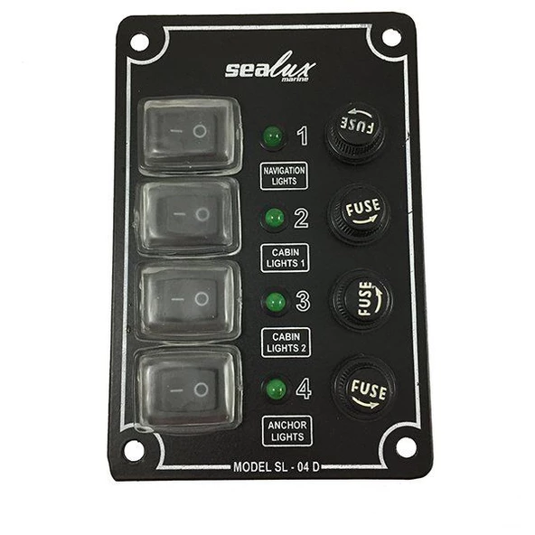 4 ANAHTARLI İZOLELİ DİKEY SWITCH PANEL ürün görseli 1