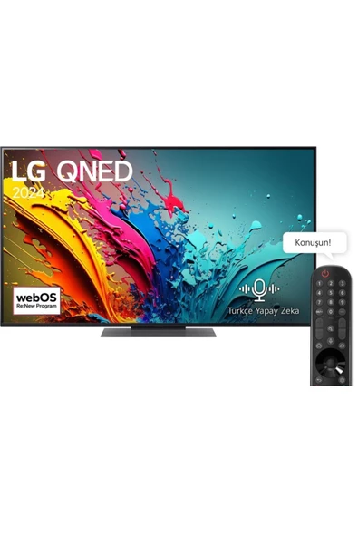 LG Qned 55" 139 Ekran Uydu Alıcılı 4k Ultra Hd Smart Led Tv Duvar Askı Aparatı Bizden Hediye