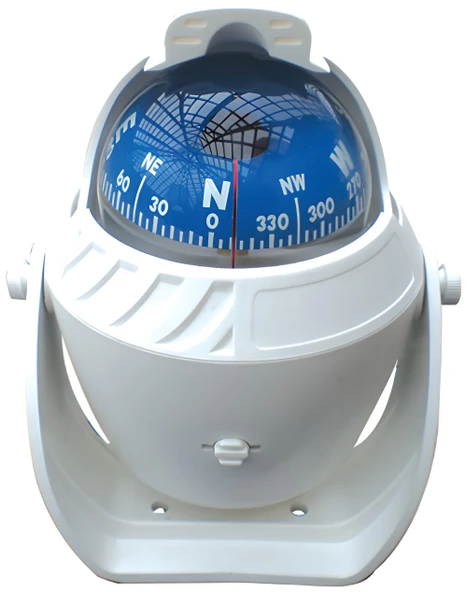 SEALUX PUSULA IŞIKLI BEYAZ BOY:14 CM TEKNE YAT ürün görseli 1