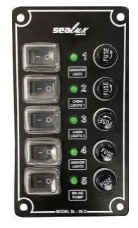 5 ANAHTARLI İZOLELİ DİKEY SWITCH PANEL / TEKNE ve KARAVAN SİGORTA PANELİ / ELEKTRİK KUMANDA PANELİ ürün görseli 1