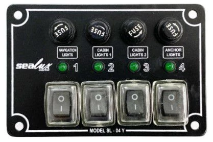 TEKNE İÇİN 4 ANAHTARLI İZOLELİ YATAY SWITCH PANEL ürün görseli 1